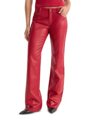 Better Than Leather Vintage Low Rise Bootcut Jeans in Carmine