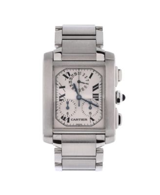  Tank Francaise Chronoflex Chronograph Quartz Watch in Stainless Steel 28mm