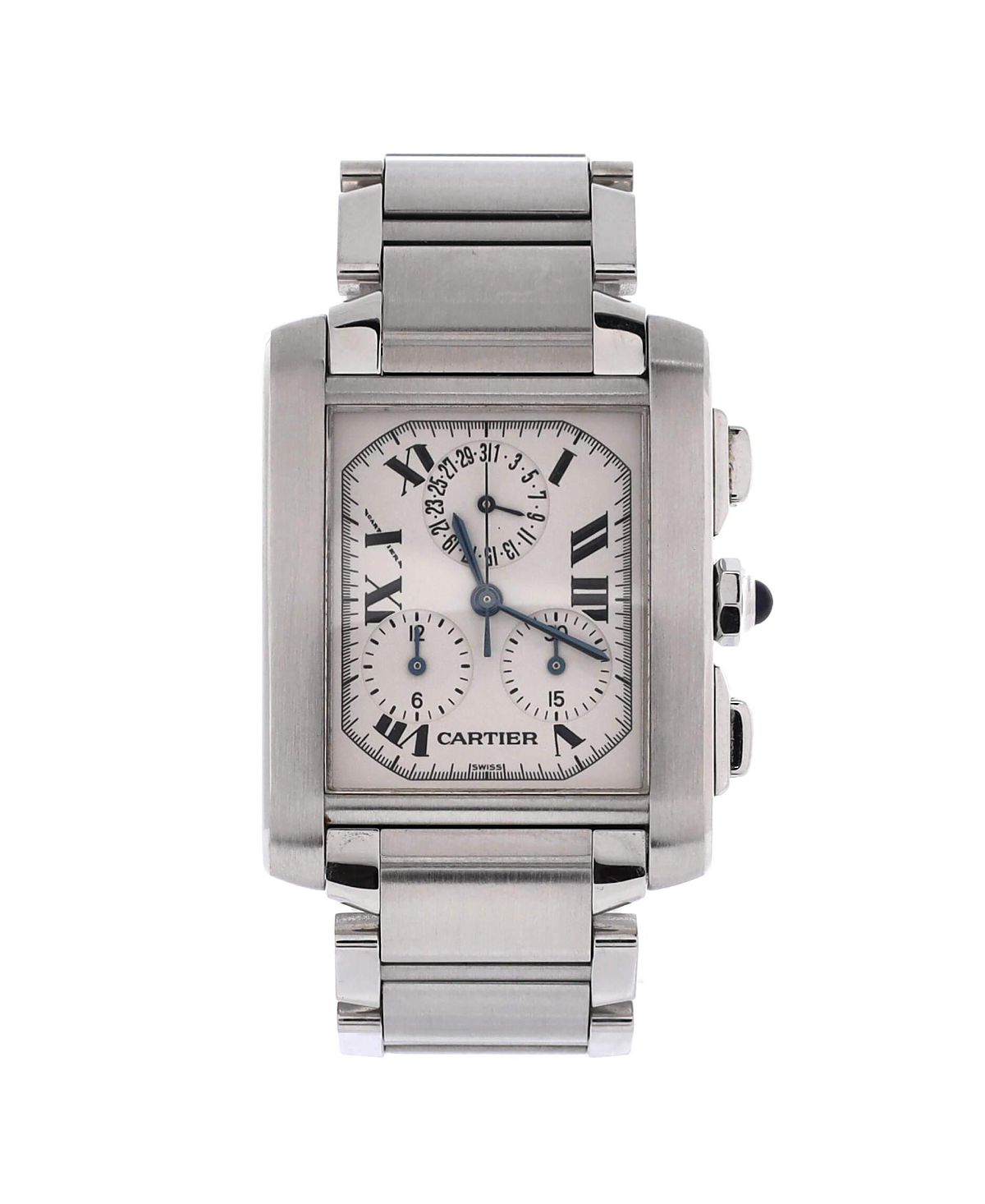 Pre-Owned Cartier Tank Francaise Chronoflex Chronograph Quartz Watch