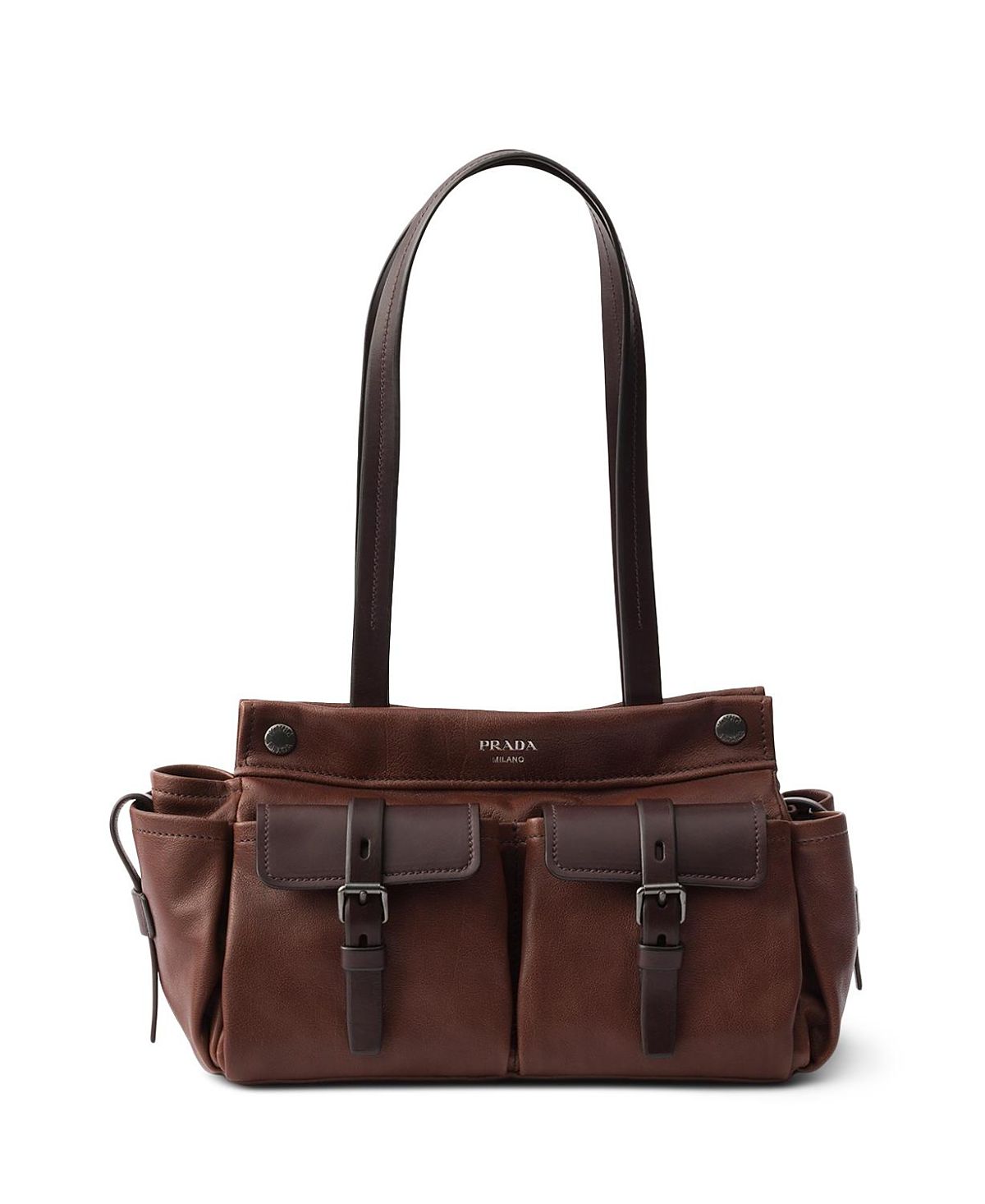 Prada Route Medium Leather Tote Bag