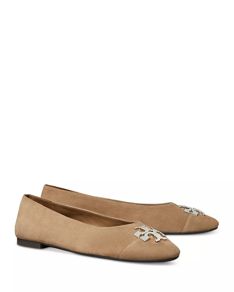 Tory Burch Women's Charlie Suede Cap Toe Ballet Flats