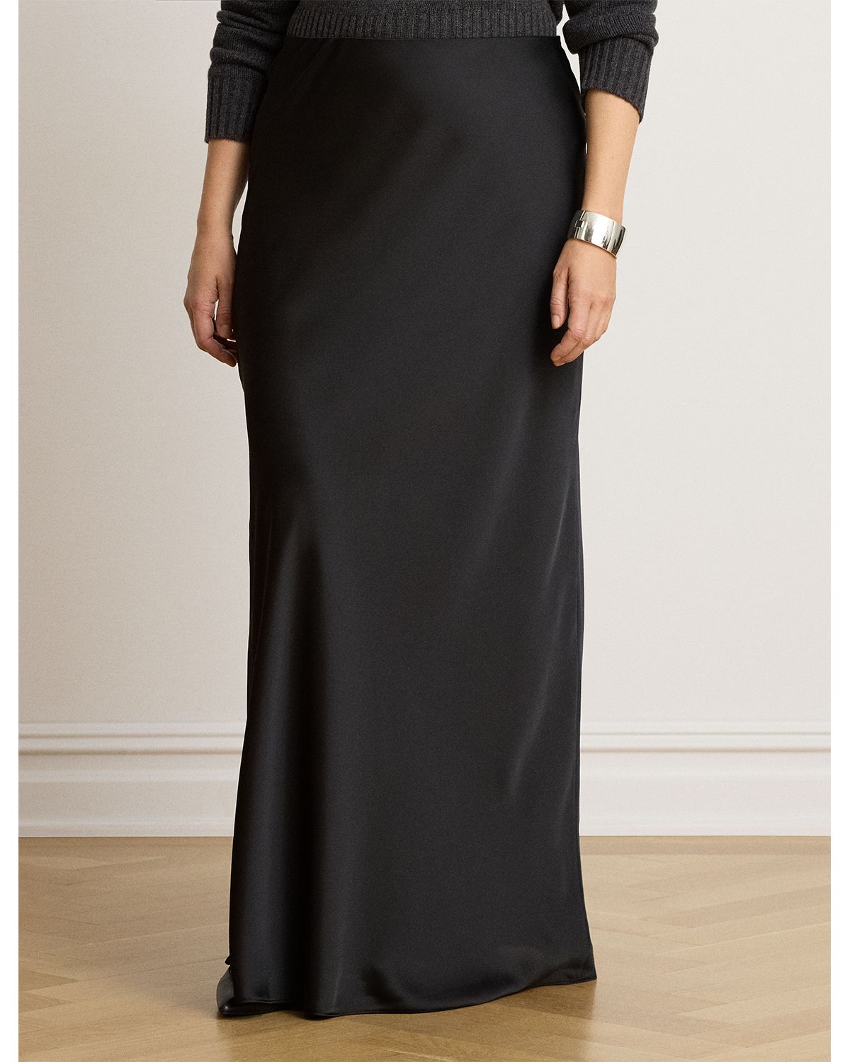 Satin Charmeuse Maxi Skirt thumbnail 4