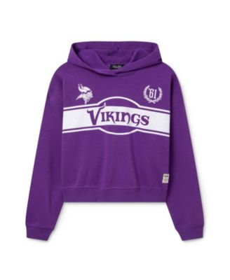  Women's NFL Minnesota Vikings Oversized Crop Hoodie