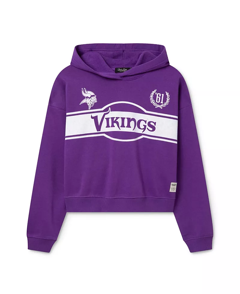 Junk Food Clothing Women's Nfl Minnesota Vikings Oversized Crop Hoodie