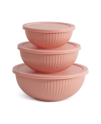  Rainbowls Glass Mixing Bowl Set with Lids, 6-Piece Set