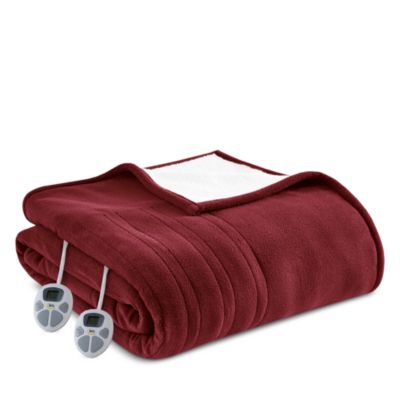 Serta Fleece to Sherpa Heated Blanket, Twin