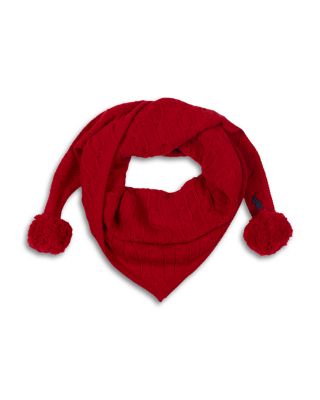 Cable Pom-Pom Wool & Cashmere Bandana