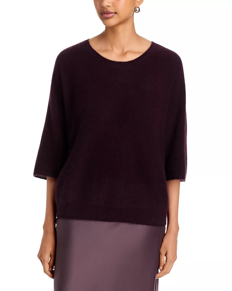 Majestic Filatures Ultra Soft Three Quarter Sleeve Sweater