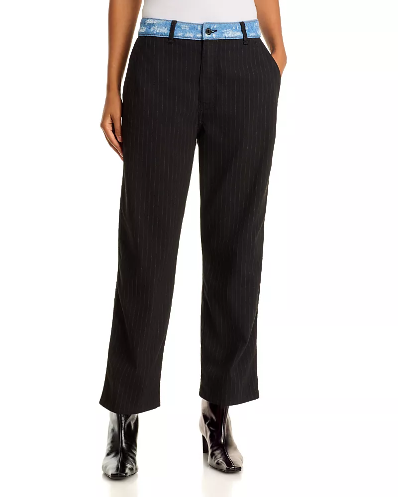 Askk Ny Tomboy Contrast Waistband Pants