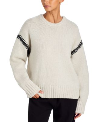Hadley Long Sleeve Whipstitched Crewneck Sweater