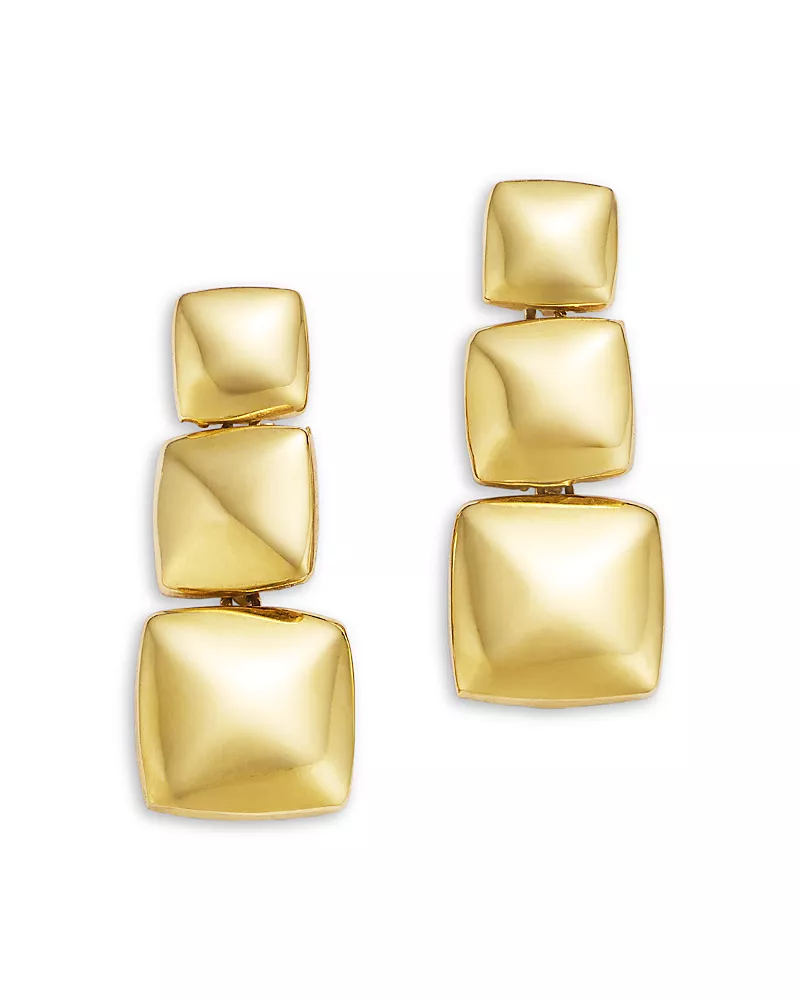Bloomingdale's Fine Collection Square Dangle Drop Earrings in 14K Yellow Gold