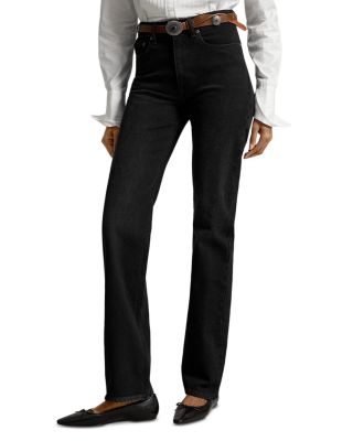 High Rise Straight Leg Jeans in Kyan Wash