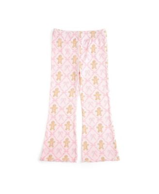 Girls' Gingerbread Bow Trellis Christmas Flare Legging - Baby, Little Kid