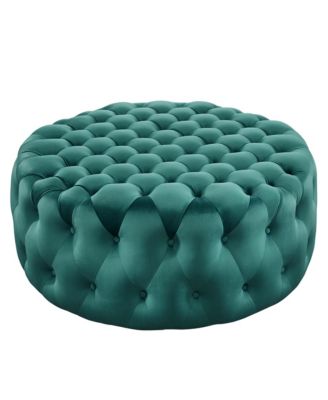 Modway Amour Tufted Button Large Round Performance Velvet Ottoman