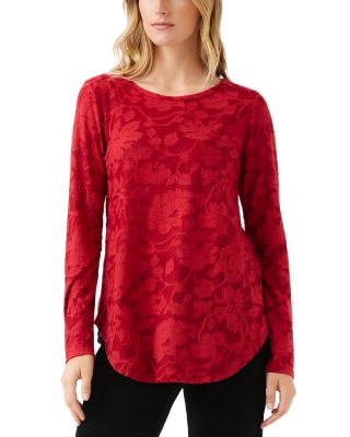 Petite Burnout Shirttail Top