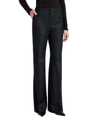  Beth Flared Pant in Tonal Mini Check Wool