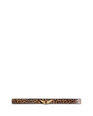 Women's ZV Wings Reversible Animal Print Leather Belt