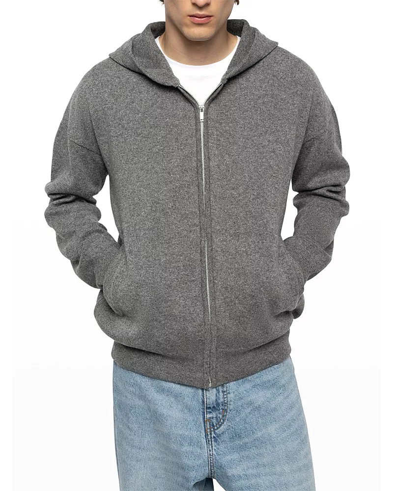 Zadig & Voltaire Camille Cashmere Zip Front Hoodie