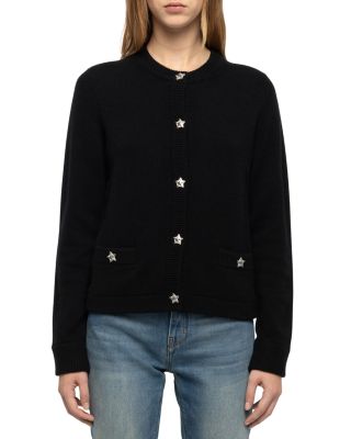 Cashmere Marcya Star Button Cardigan