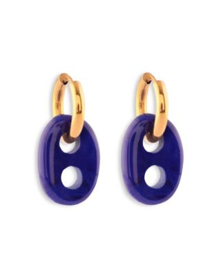 Mariner Link Huggie Hoop Earrings