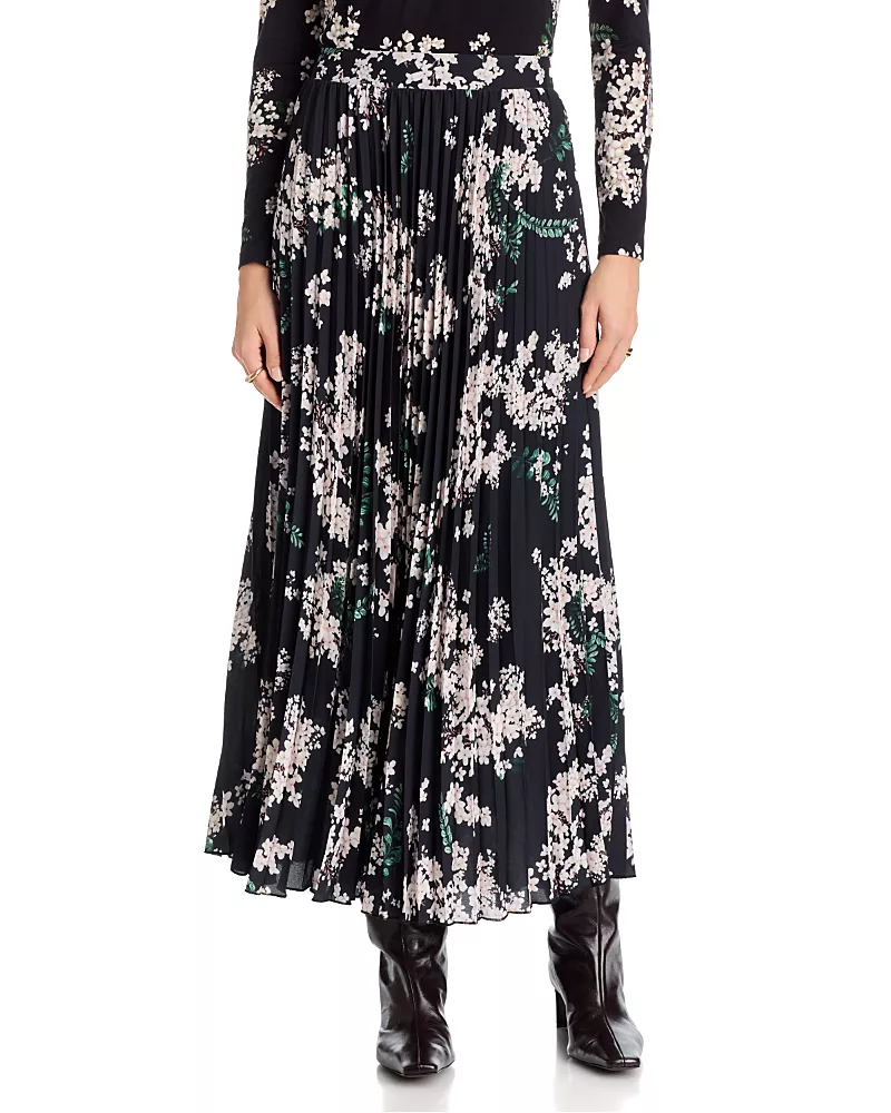 T Tahari Pleated Maxi Skirt
