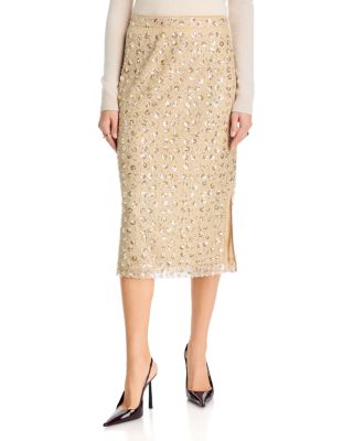Slim Sequin Midi Skirt