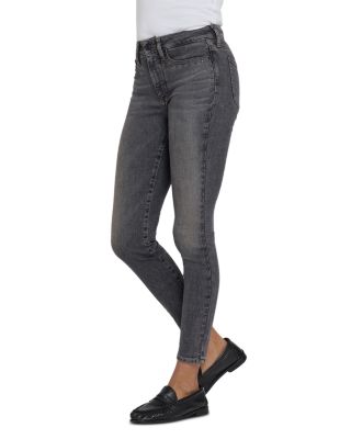 Ami High Rise Studded Skinny Jeans in Sedum