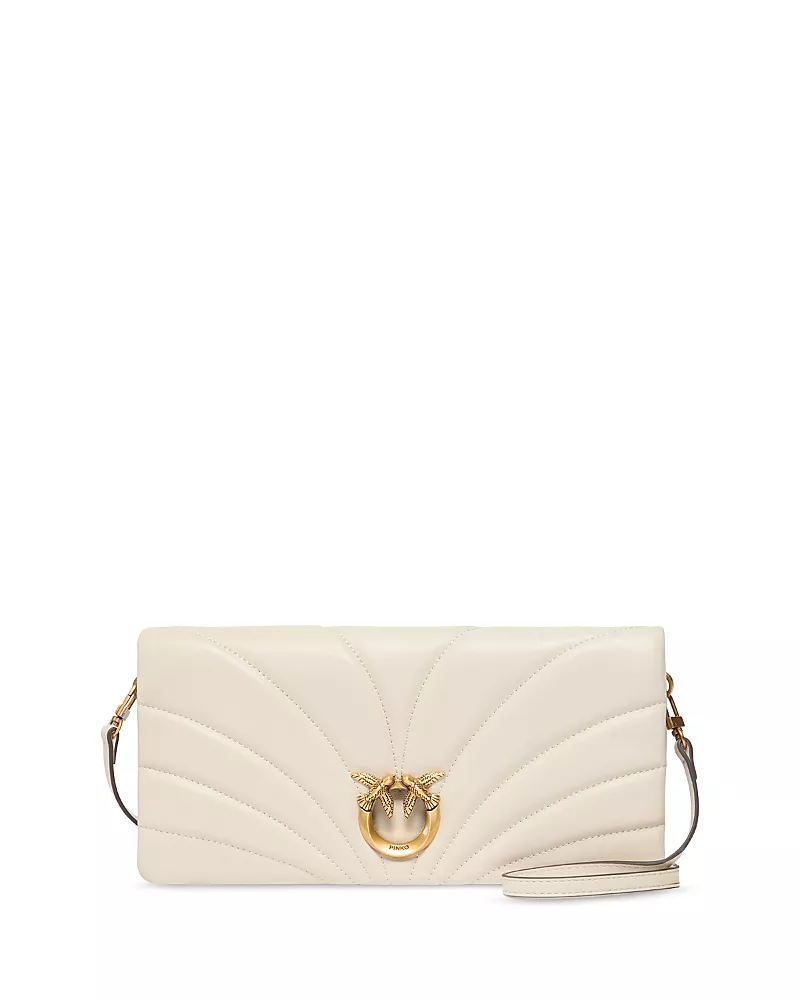 Pinko Click Horizontal Classic Quilted Leather Clutch