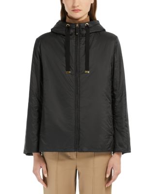 Hooded Zip Front Quilted Jacket 