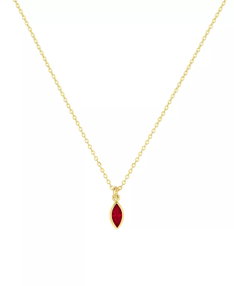 Set & Stones Marquise Birthstone Charm Necklace