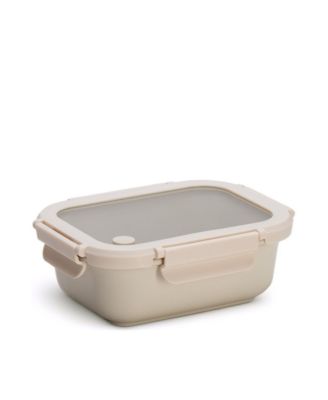  Stoneware Food Storage Container with Tempered Glass Lid, Medium