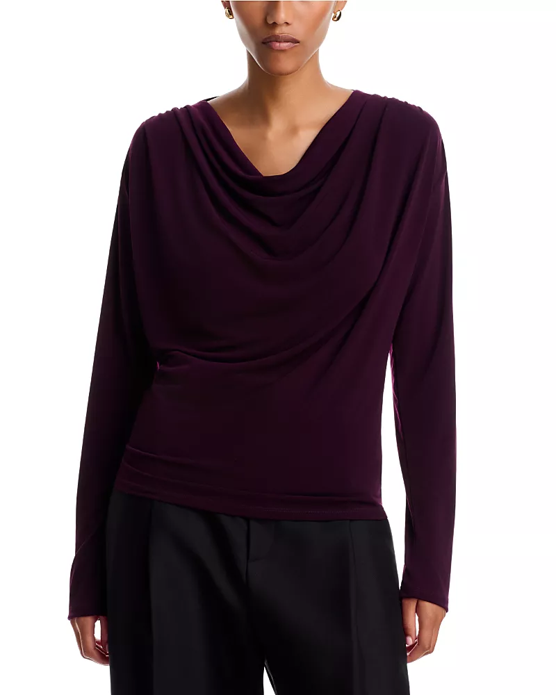 Vince Long Sleeve Cowl Neck Top