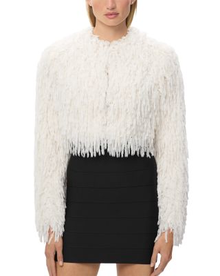 The Amaya Faux Feather Short Jacket
