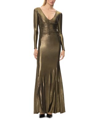 The Dakota Metallic Ruched Gown