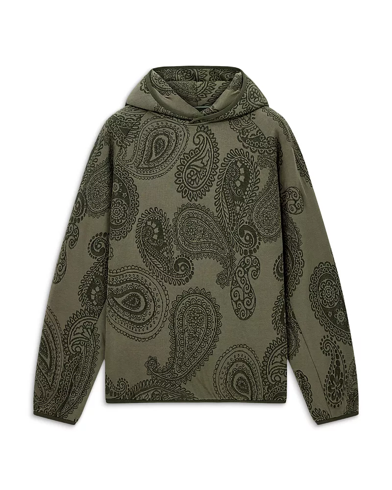 Emporio Armani Jacquard Cotton Blend Fleece Sweatshirt
