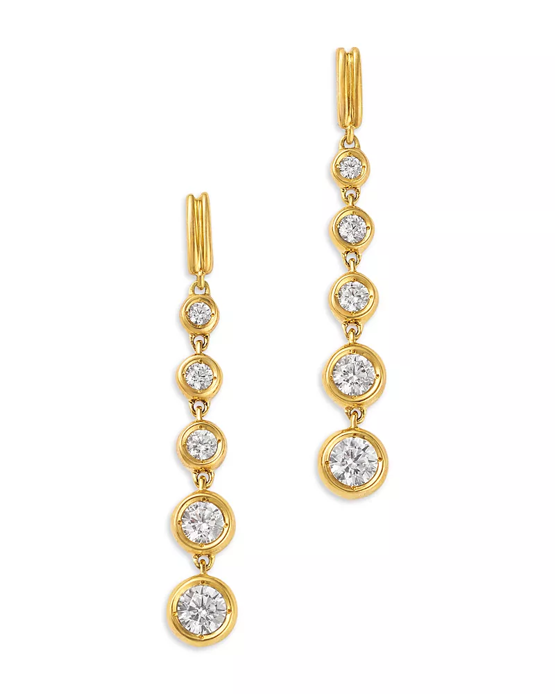 Bloomingdale's Fine Collection Diamond Graduated Droplet Earrings in 14K Yellow Gold, 0.50 tcw