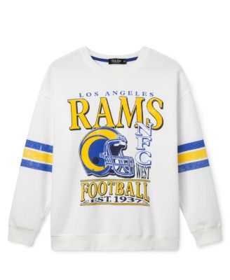  Women's NFL Los Angeles Rams Oversized Striped Fleece