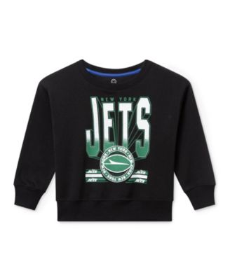 Unisex NFL New York Jets Drop Shoulder Crew Fleece - Little Kid, Big Kid