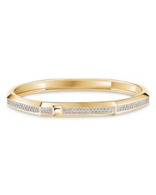 18K Yellow Gold Moderniste Diamond Pav&eacute; Bangle Bracelet, 0.75 tcw