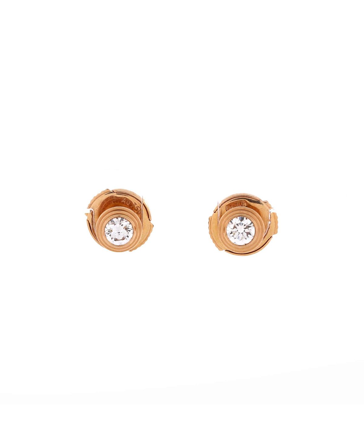 Pre-Owned Cartier Medium d'Amour Stud Earrings 18K Rose Gold with Diamonds