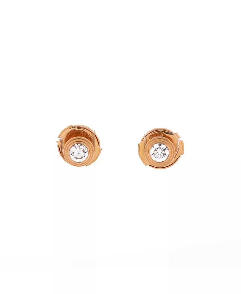 Pre-Owned Cartier Medium d'Amour Stud Earrings 18K Rose Gold with Diamonds