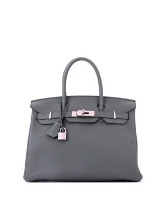 Birkin 30 Handbag Green Togo with Palladium Hardware