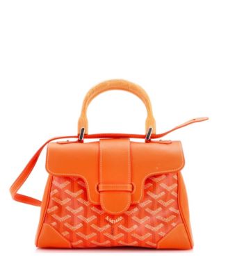  Mini Saigon Top Handle Bag Coated Canvas with Leather