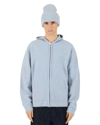Krost Alpaca Blend Relaxed Zip Up Hoodie