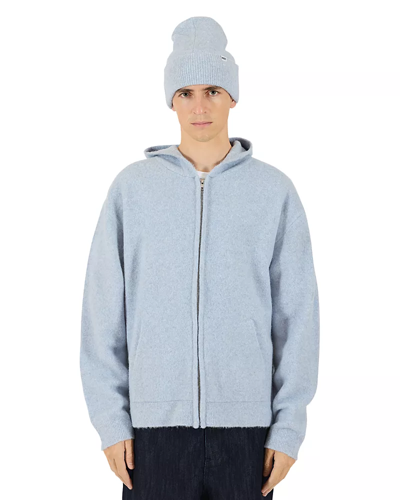 Krost Alpaca Blend Relaxed Zip Up Hoodie