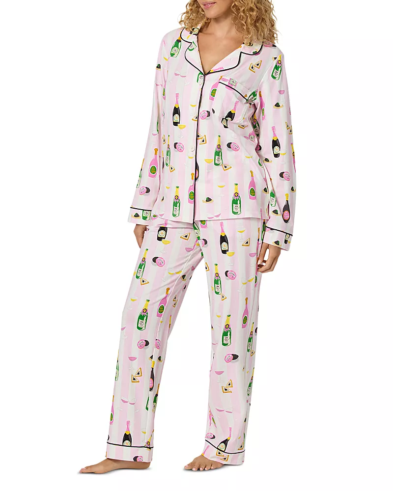 BedHead Pajamas Printed Cotton Blend Pajama Set