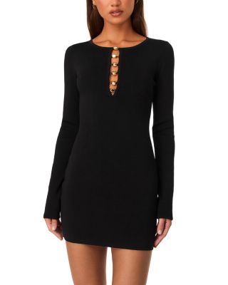 Amretta Long Sleeve Knit Mini Dress
