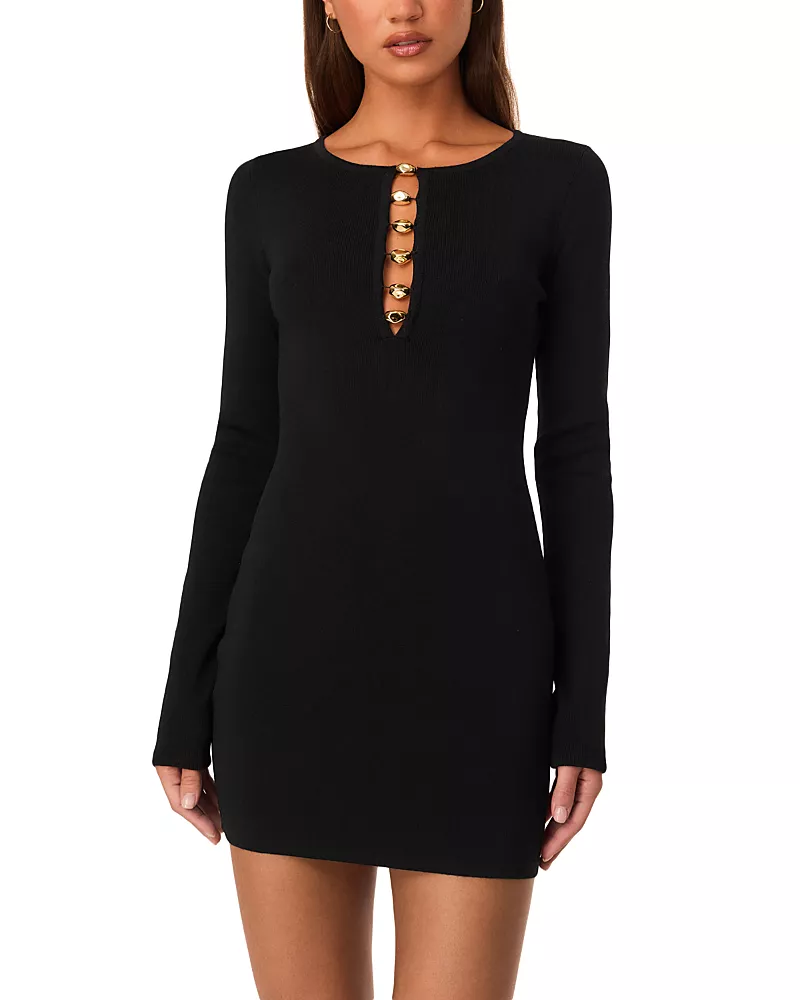Sndys Amretta Long Sleeve Knit Mini Dress