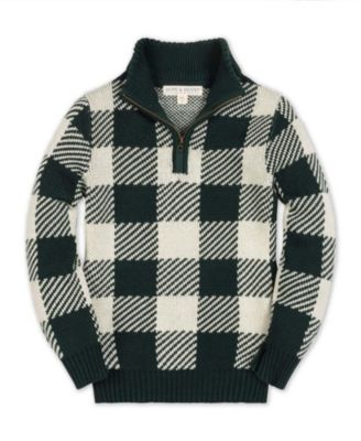 Boys' Half Zip Intarsia Sweater - Little Kid, Big Kid