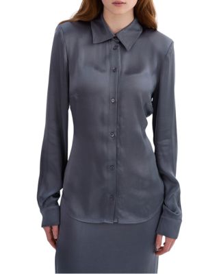 Lamarque Clark Satin Long Sleeve Shirt